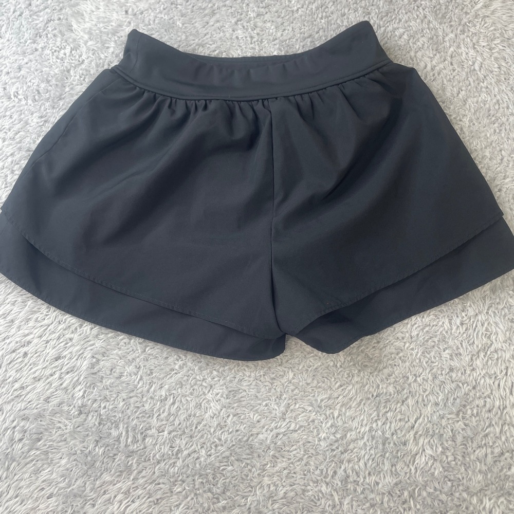 Abercrombie Kids YPB Active Shorts Girls 11/12 Black Layered Athletic Skort - Picture 5 of 6